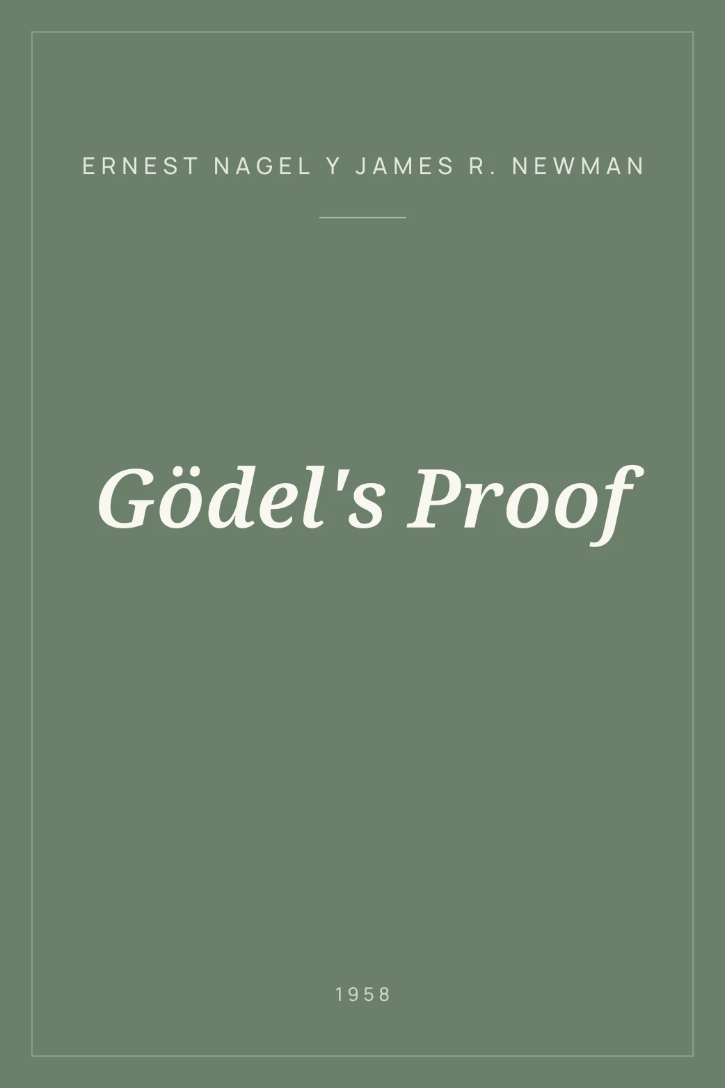 Portada de Gödel's Proof