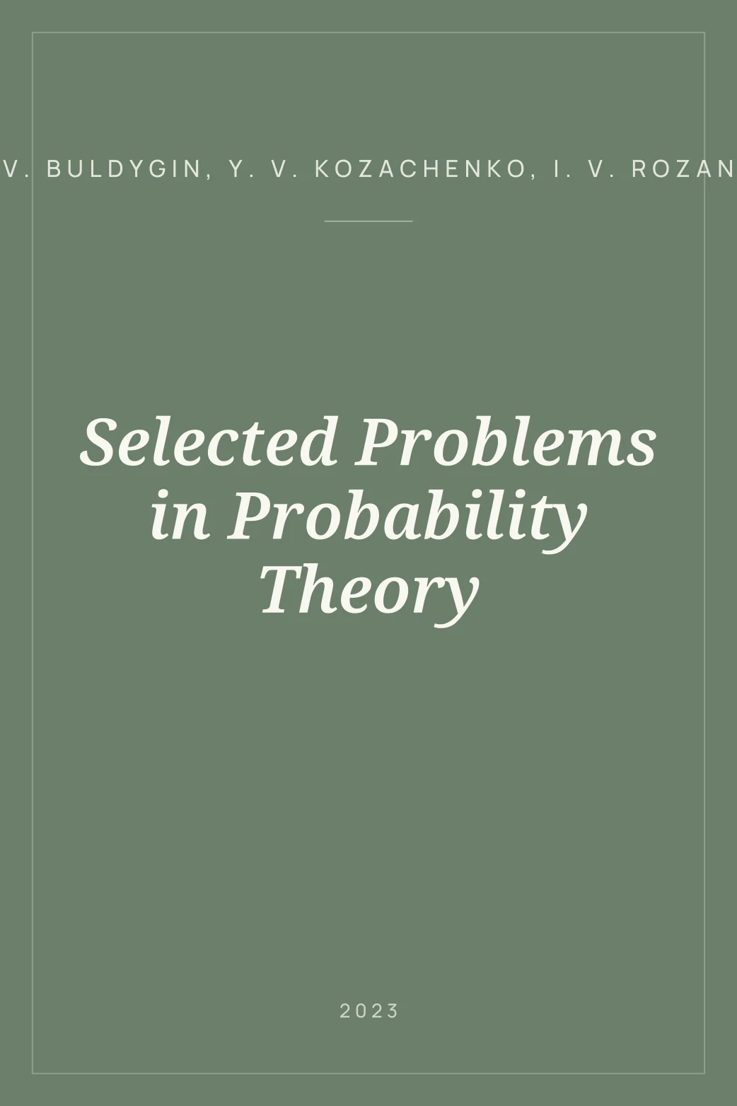 Portada de Selected Problems in Probability Theory