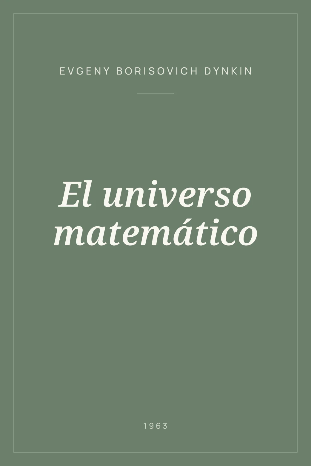 Portada de El universo matemático