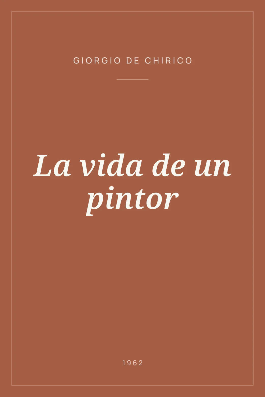 Portada de La vida de un pintor