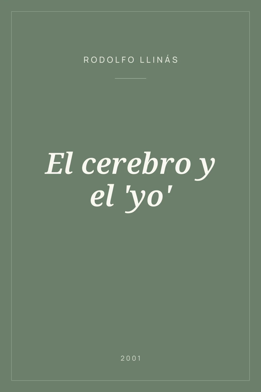 Portada de El cerebro y el 'yo'