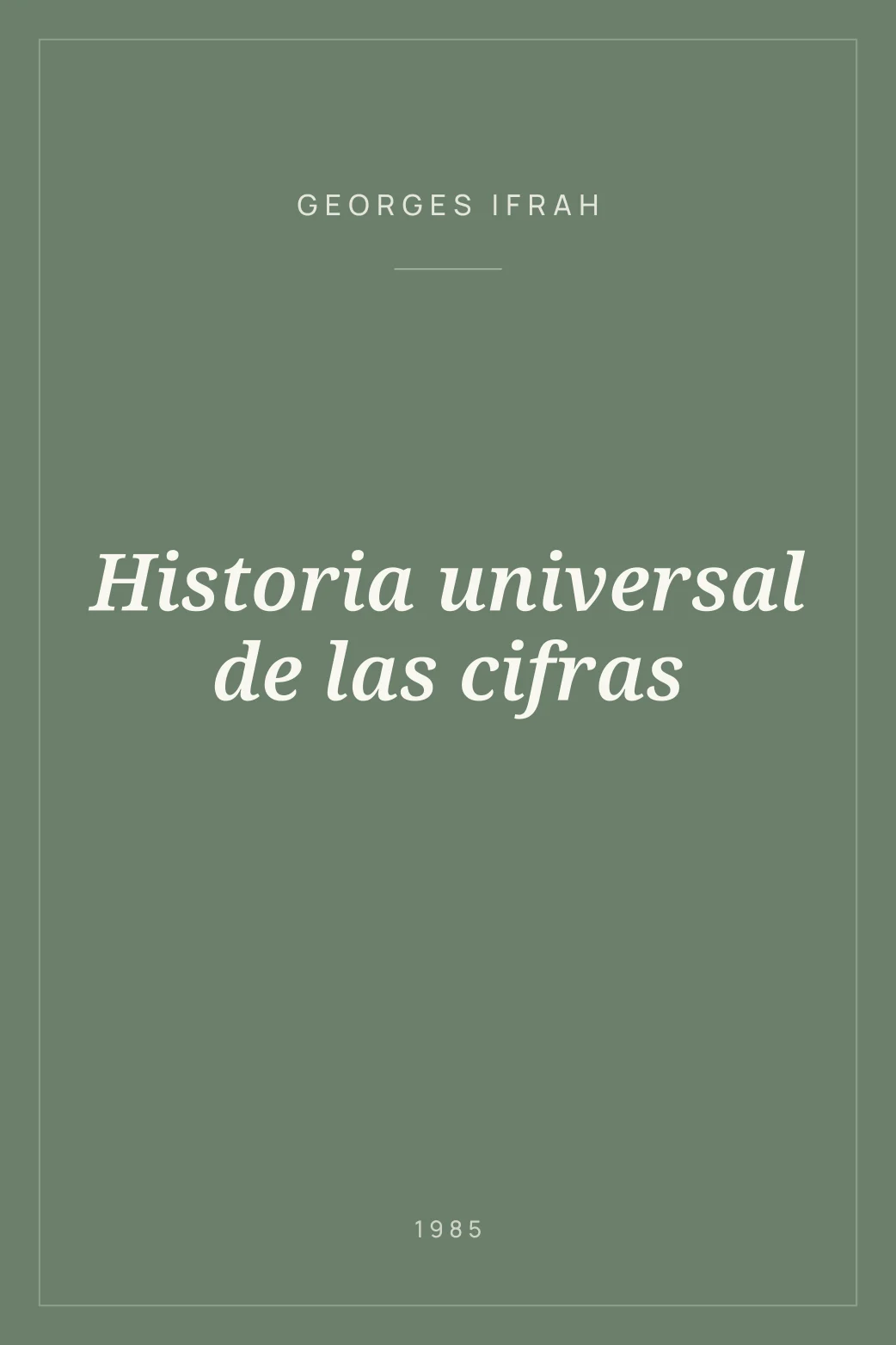 Portada de Historia universal de las cifras