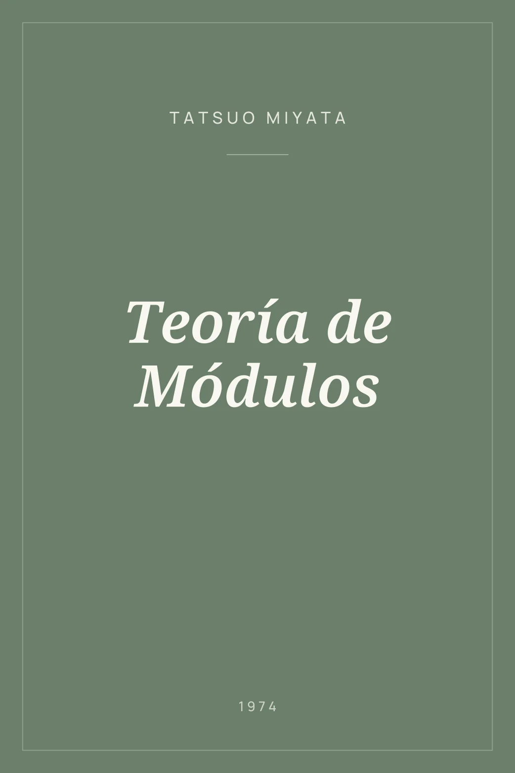 Portada de Teoría de Módulos