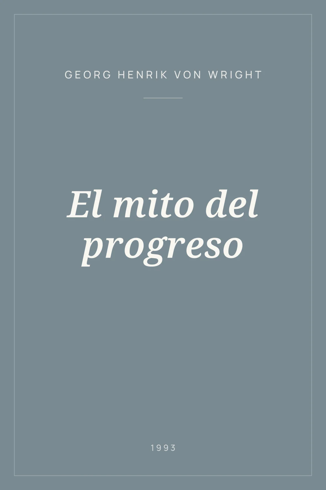 Portada de El mito del progreso