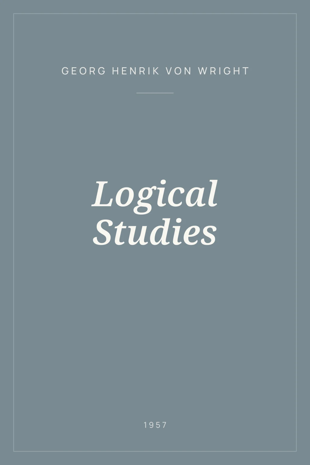 Portada de Logical Studies