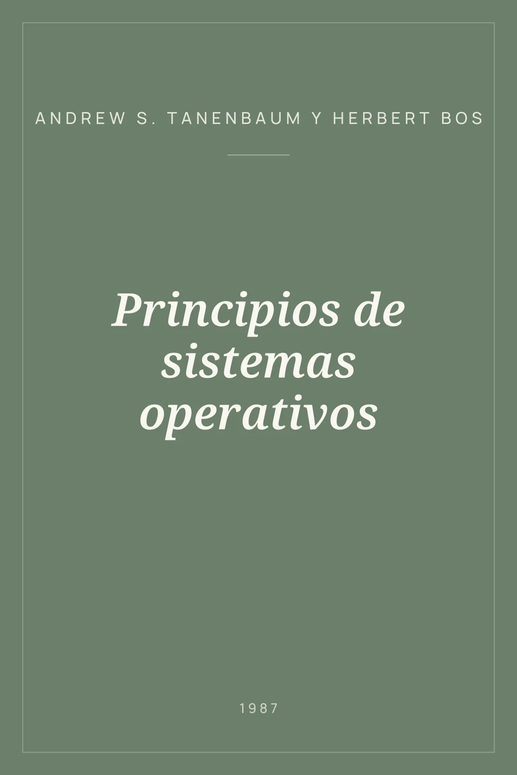Portada de Principios de sistemas operativos