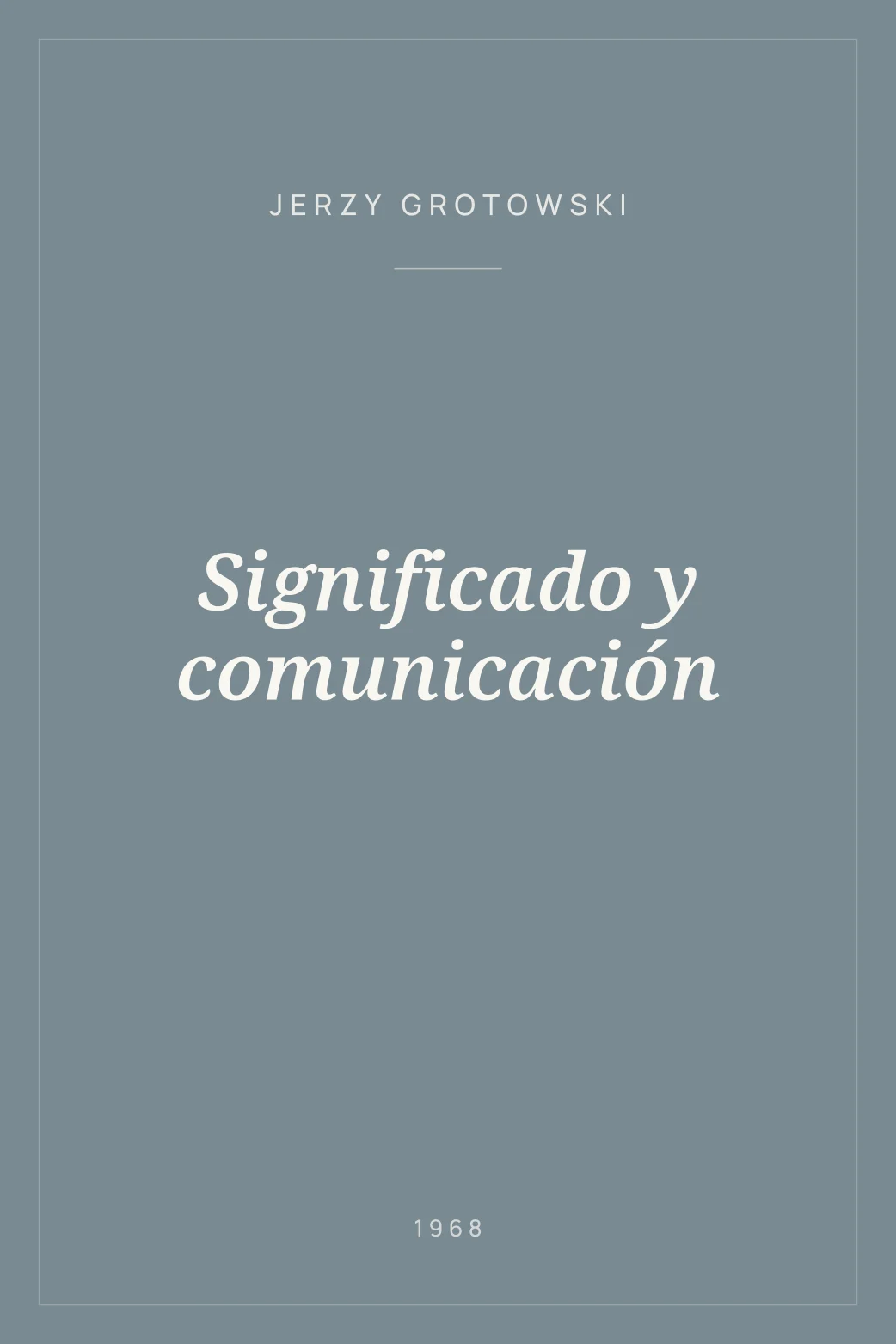 Portada de Significado y comunicación
