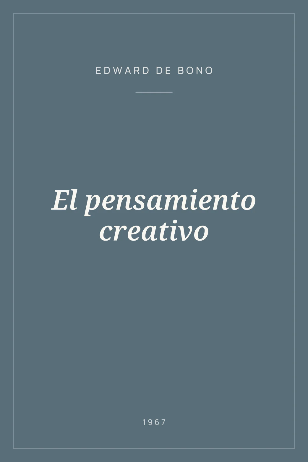 Portada de El pensamiento creativo