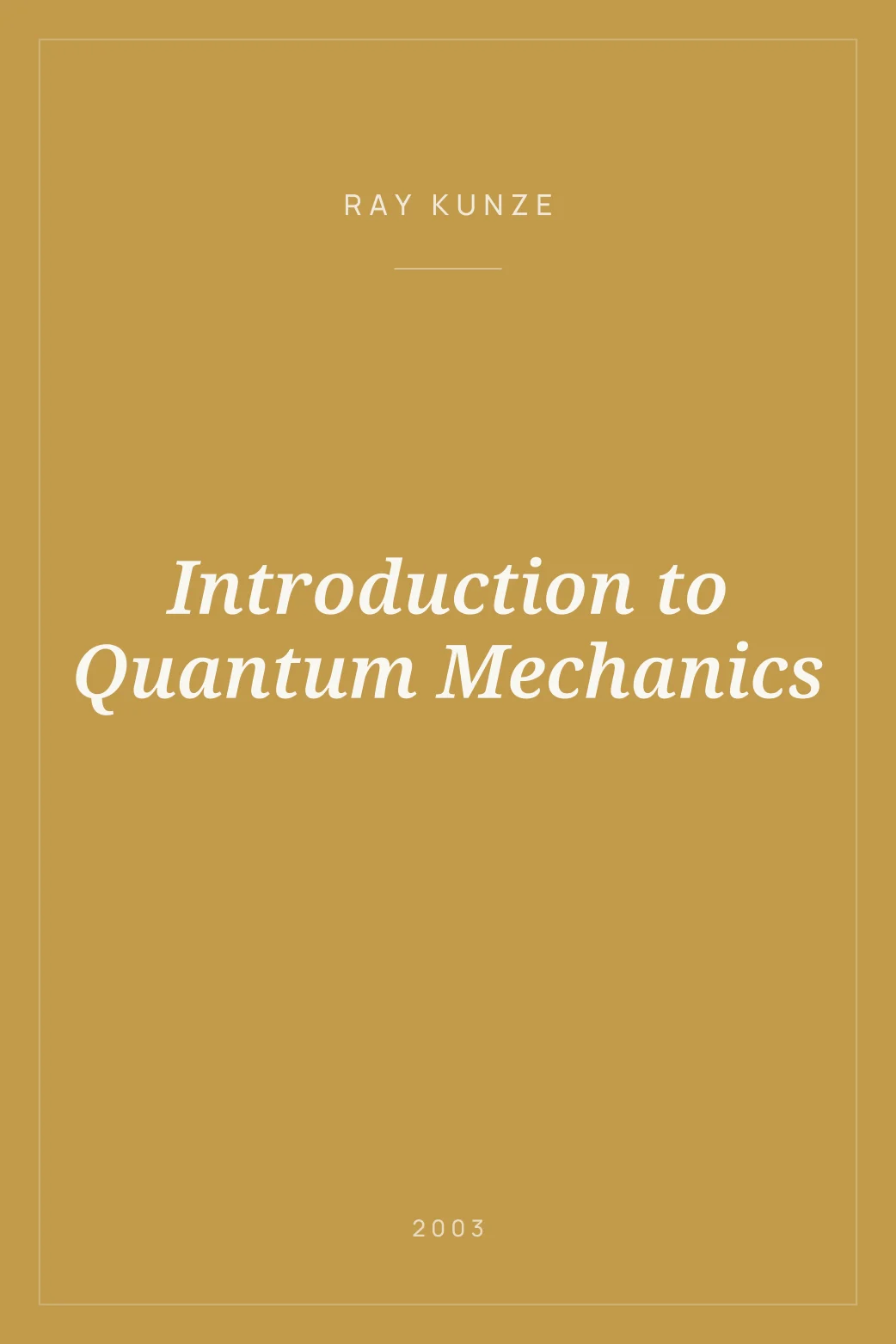 Portada de Introduction to Quantum Mechanics
