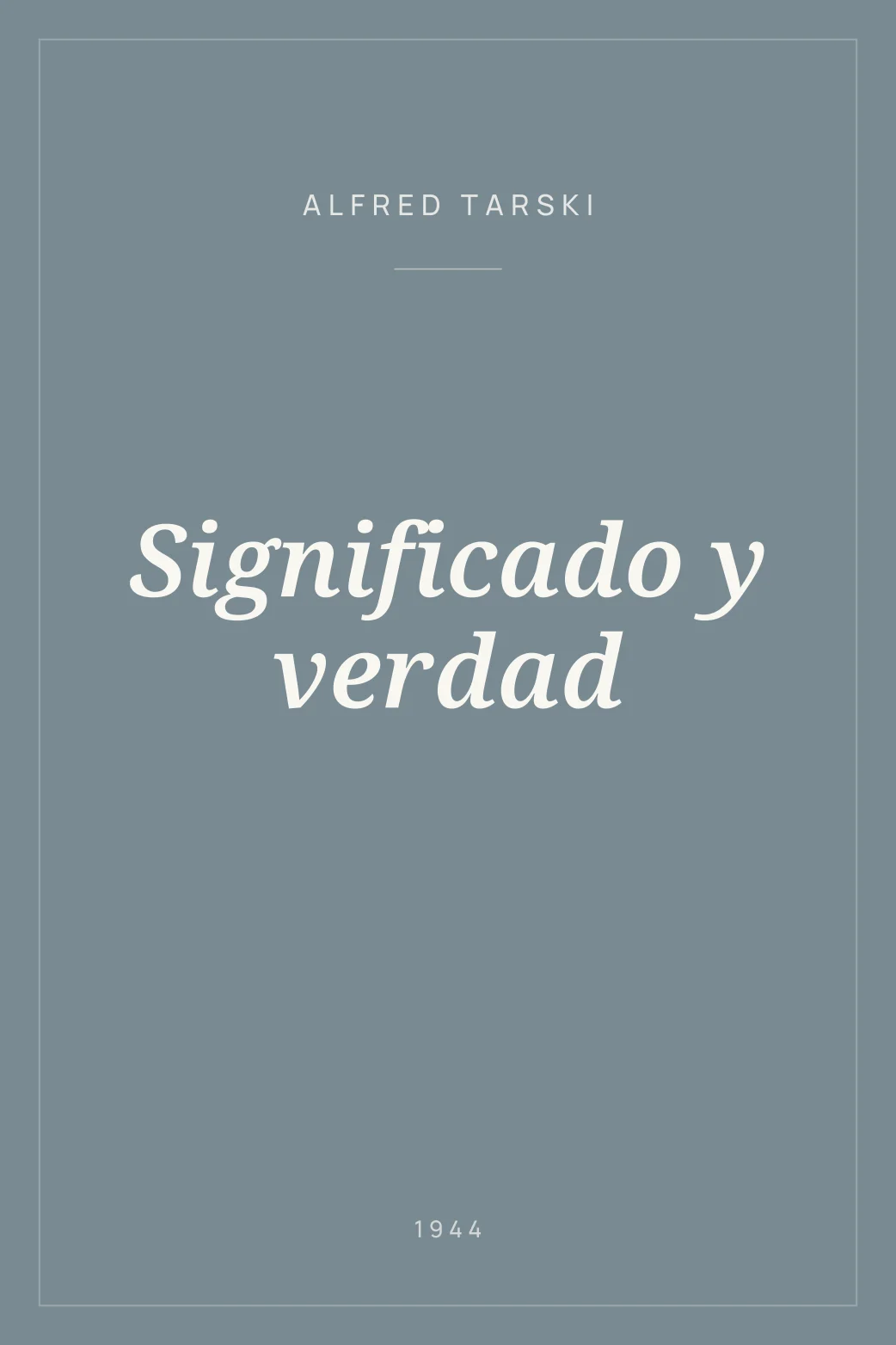 Portada de Significado y verdad