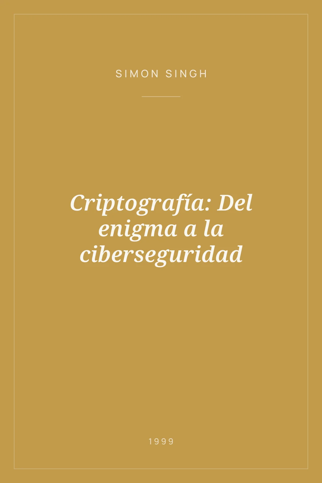 Portada de Criptografía: Del enigma a la ciberseguridad