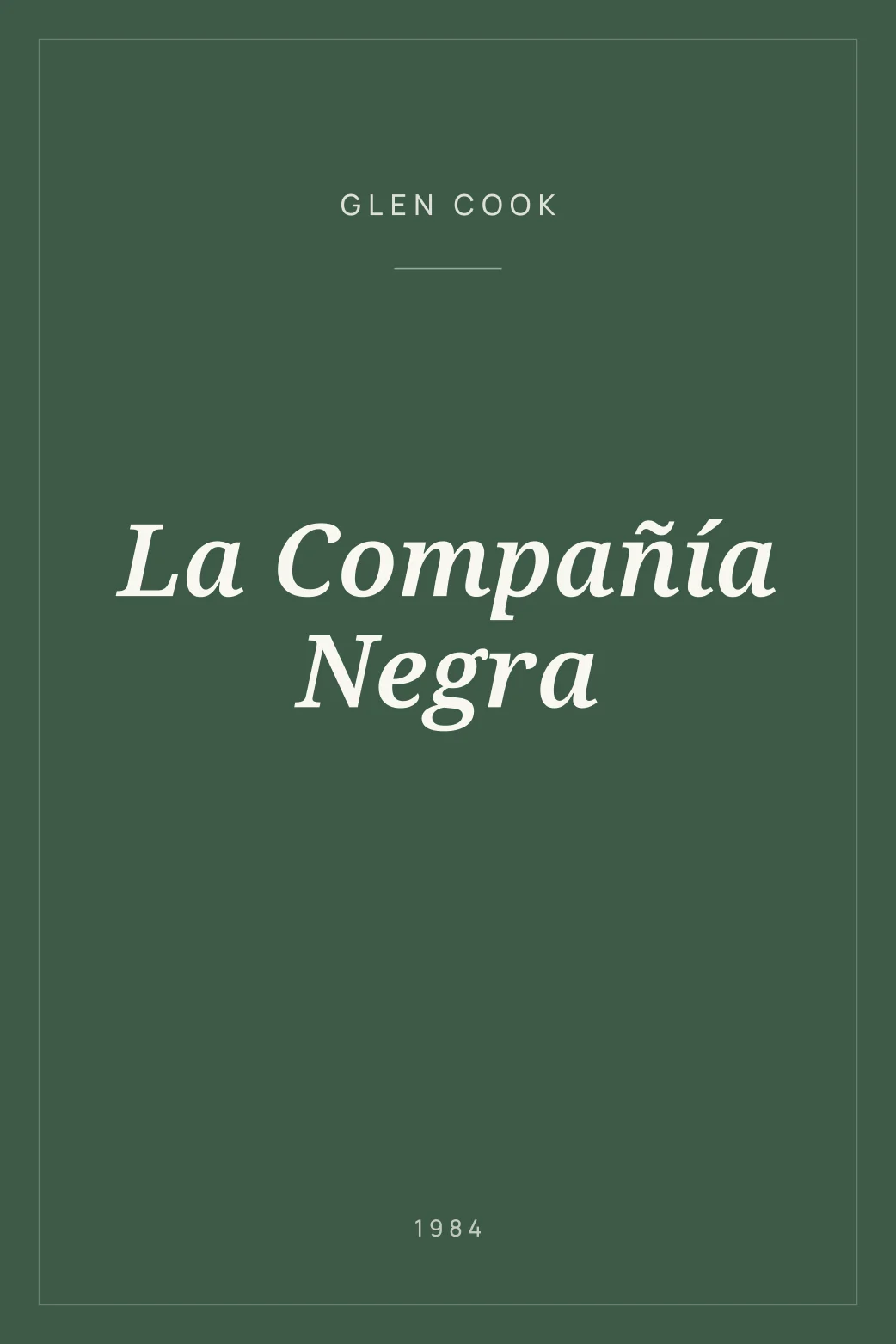 Portada de La Compañía Negra
