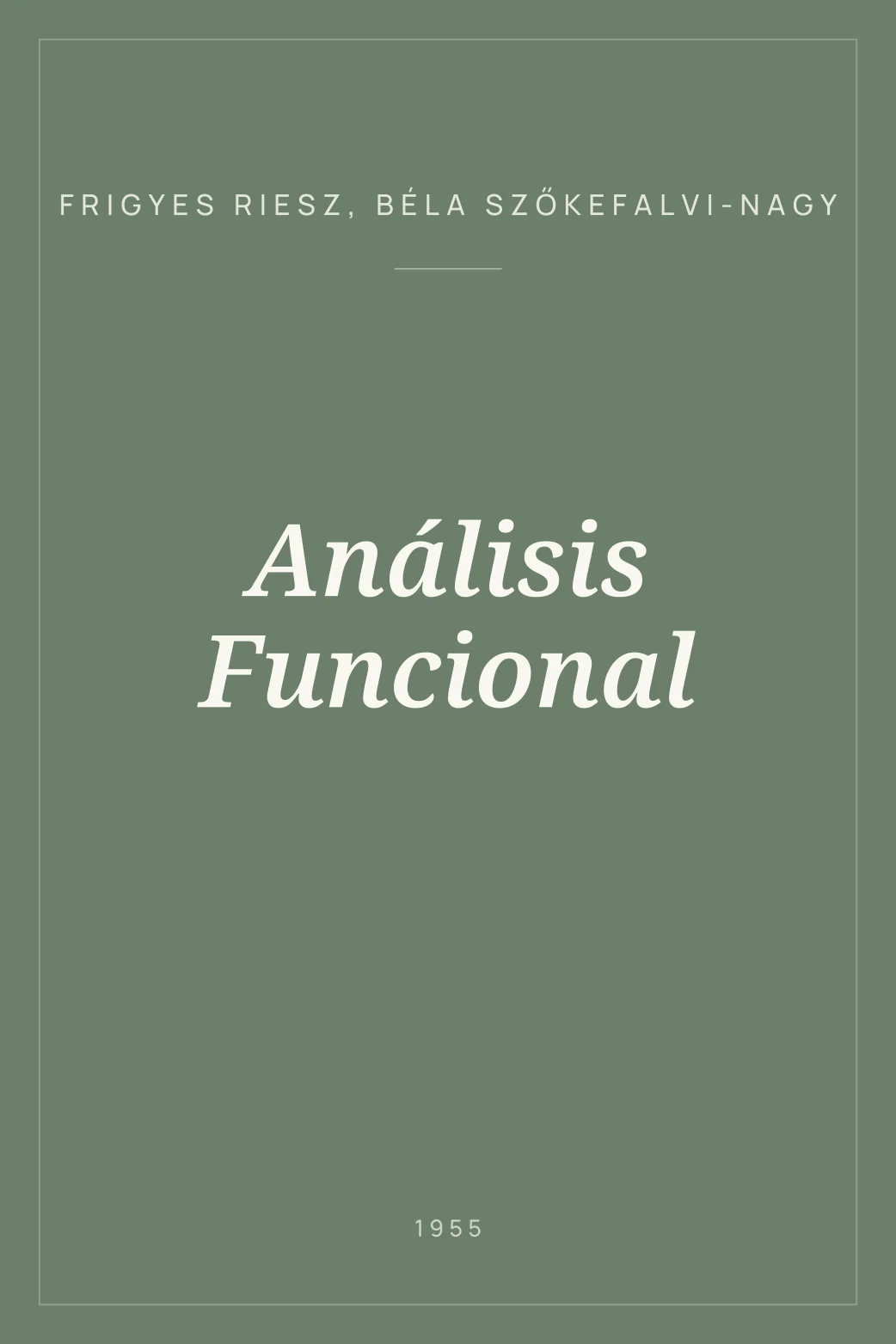 Portada de Análisis Funcional