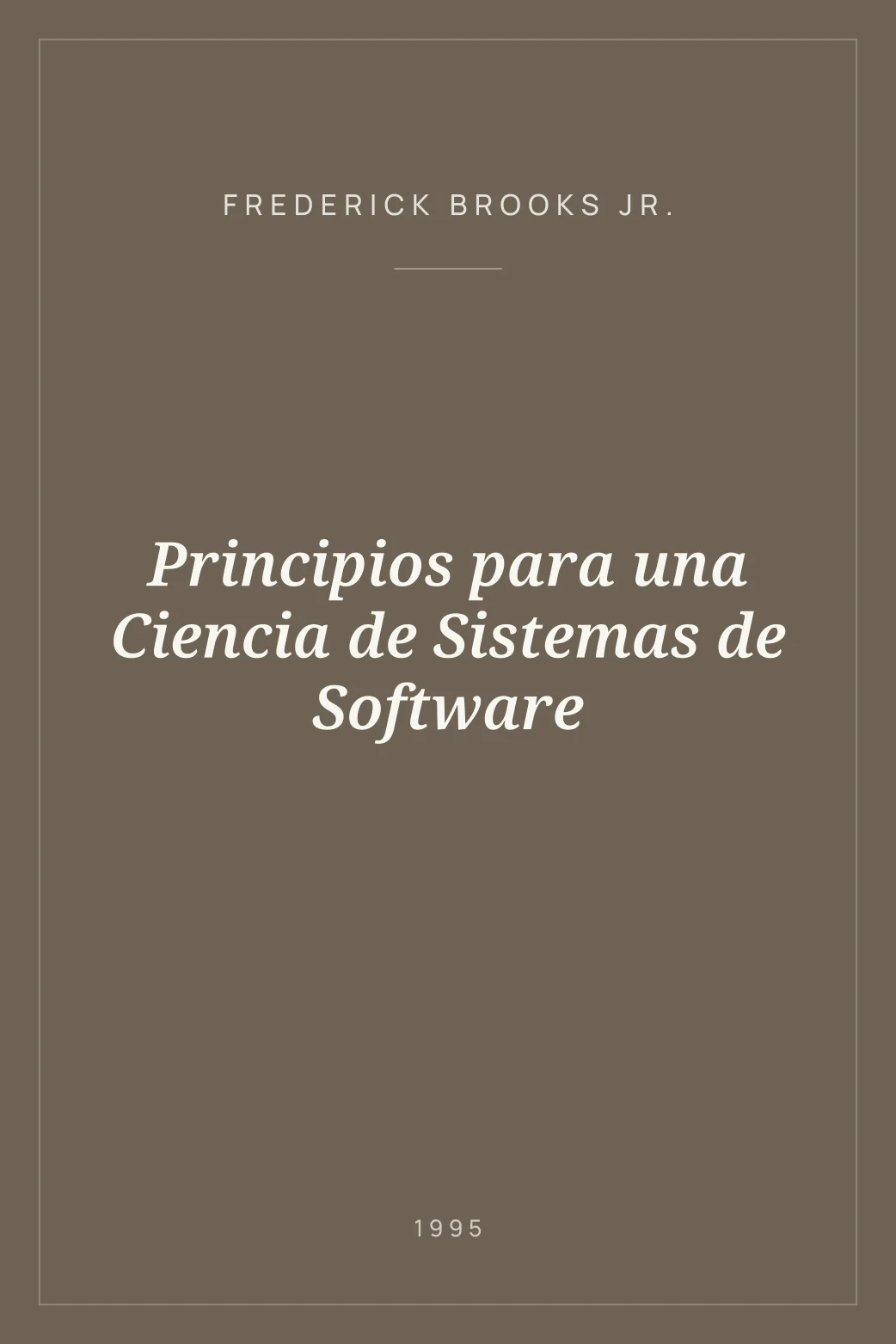 Portada de Principios para una Ciencia de Sistemas de Software