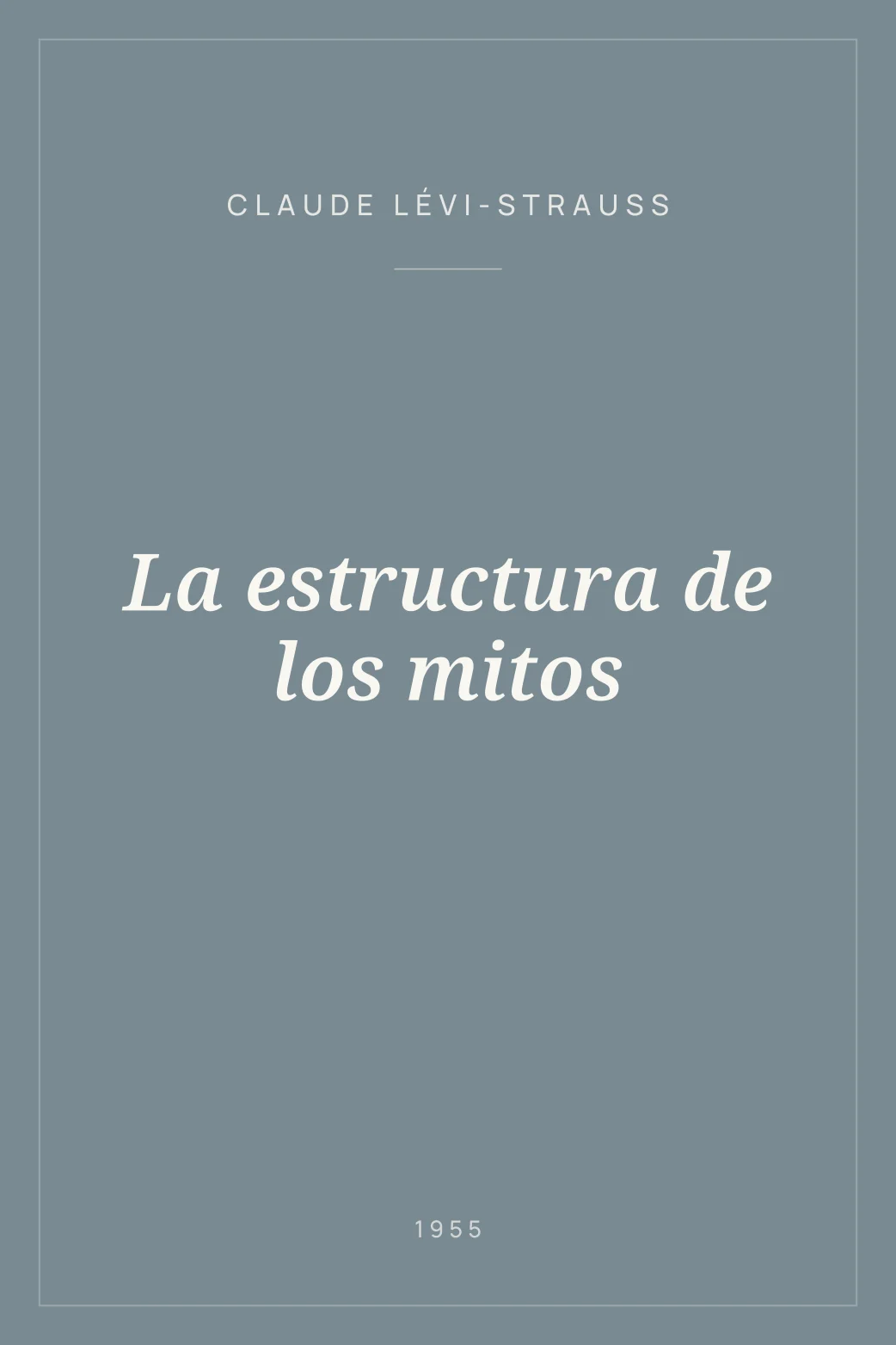 Portada de La estructura de los mitos