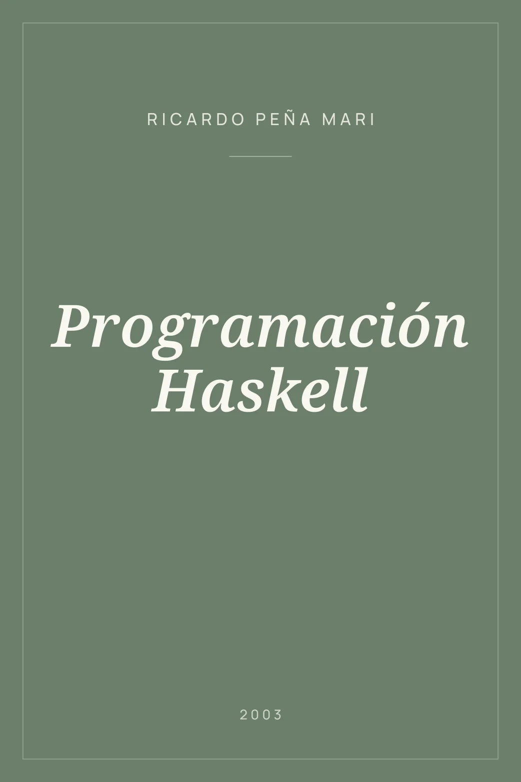 Portada de Programación Haskell