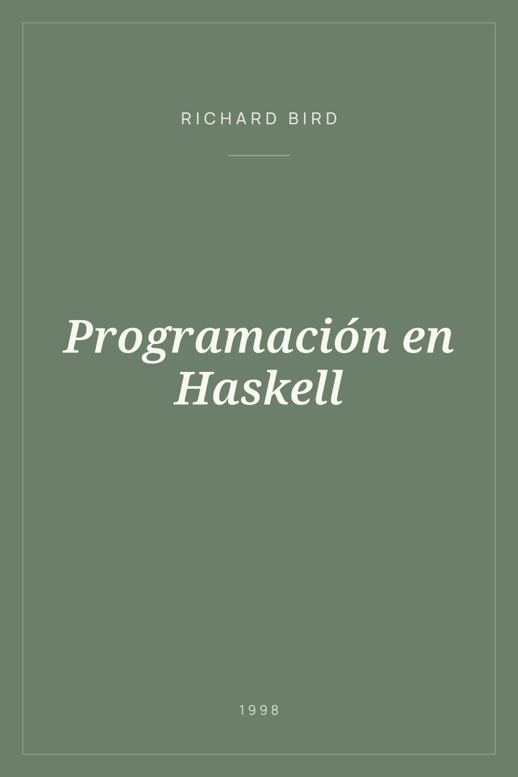 Portada de Programación en Haskell