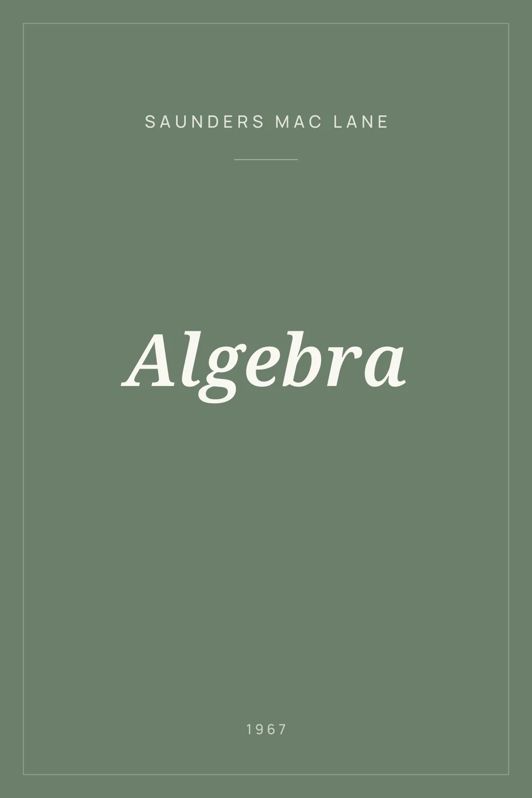 Portada de Algebra