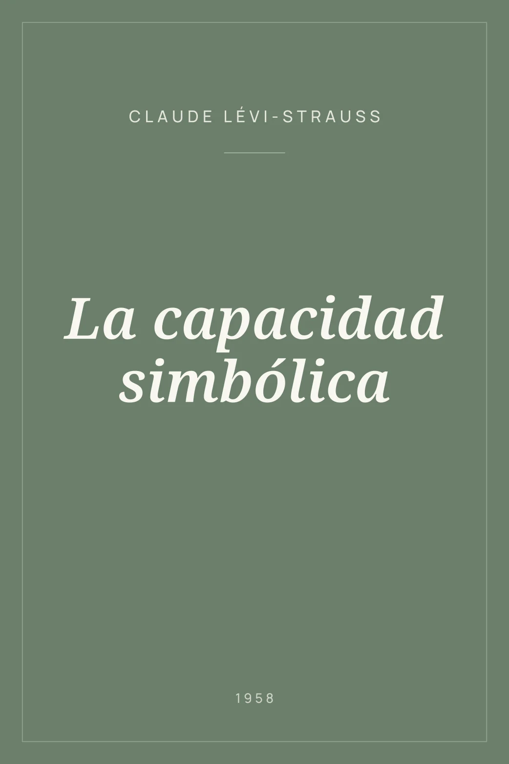 Portada de La capacidad simbólica