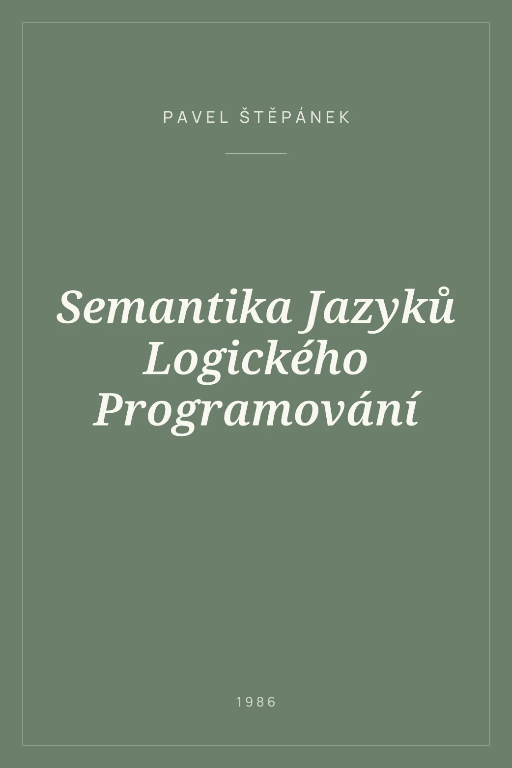 Portada de Semantika Jazyků Logického Programování