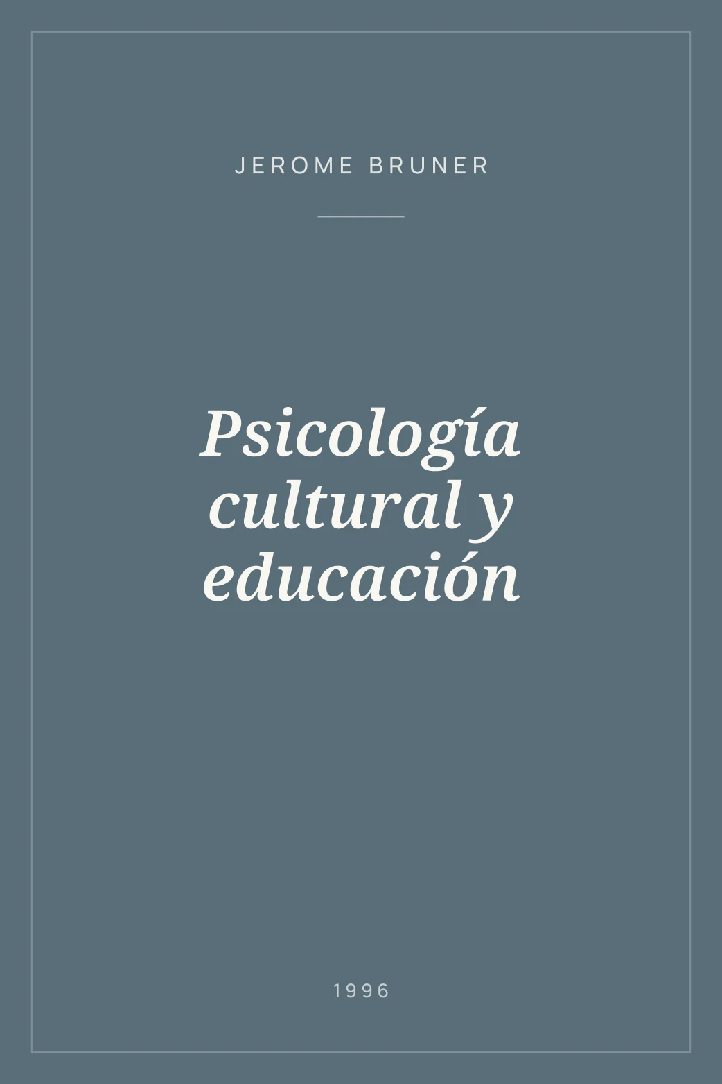 Portada de Psicología cultural y educación