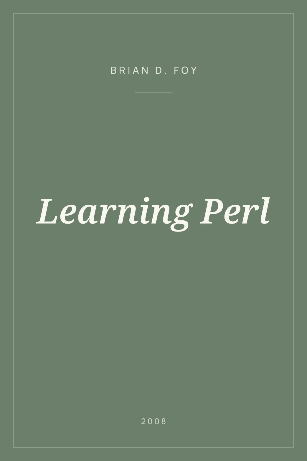 Portada de Learning Perl
