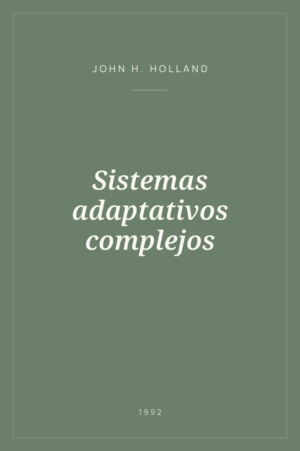 Portada de Sistemas adaptativos complejos