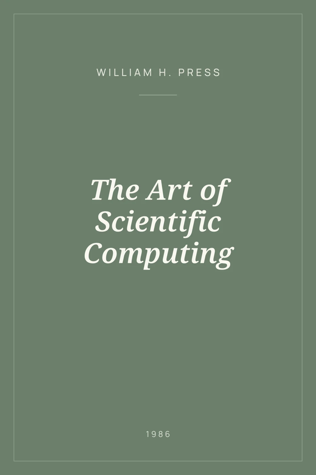 Portada de The Art of Scientific Computing