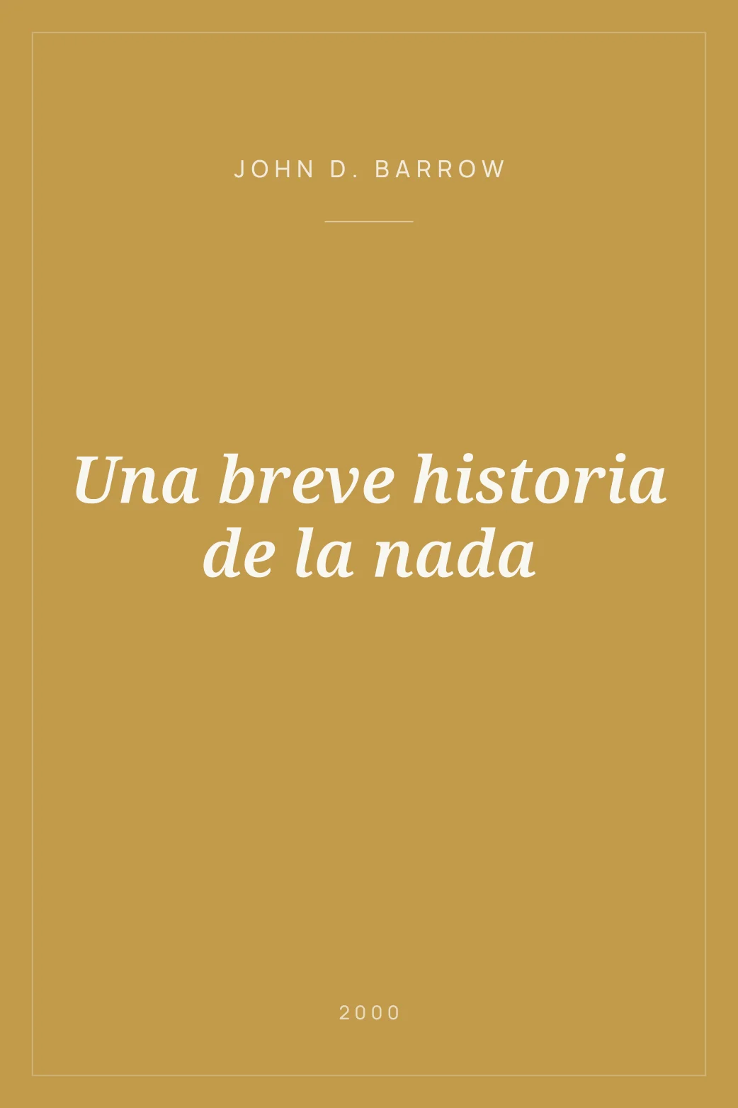 Portada de Una breve historia de la nada
