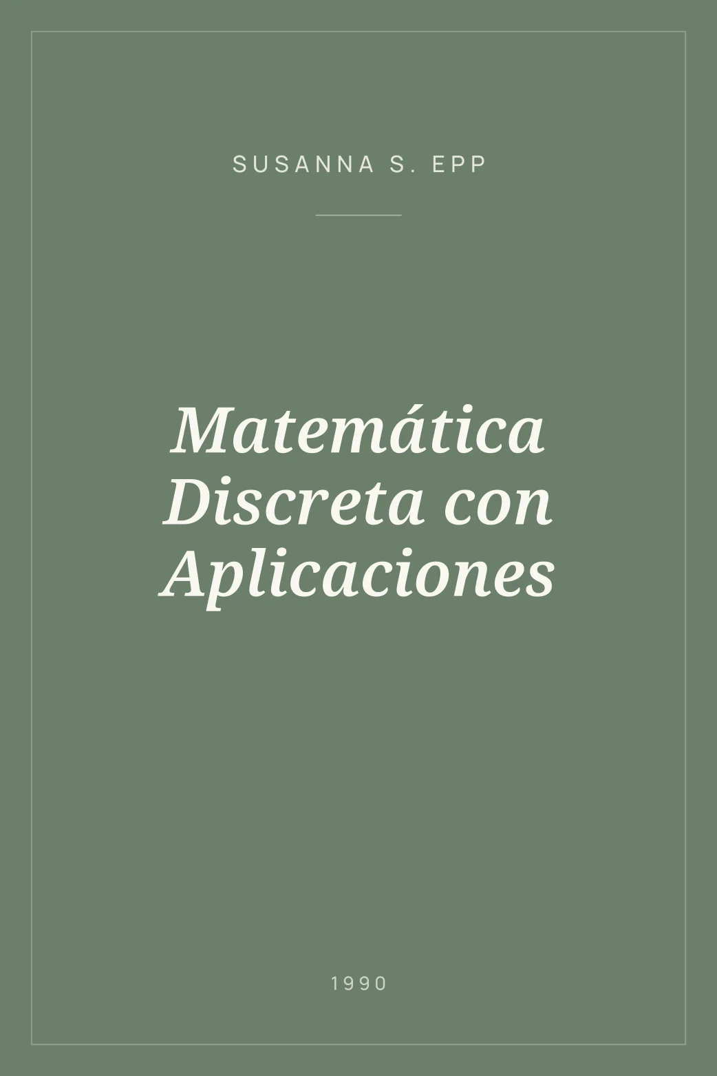 Portada de Matemática Discreta con Aplicaciones