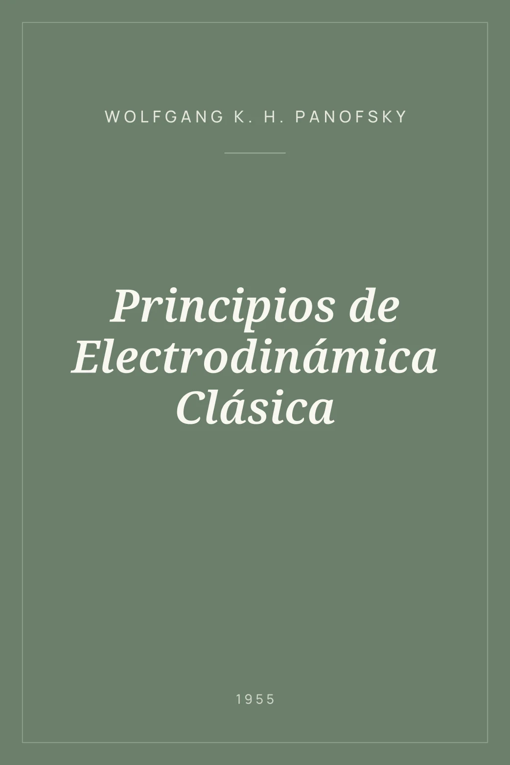 Portada de Principios de Electrodinámica Clásica