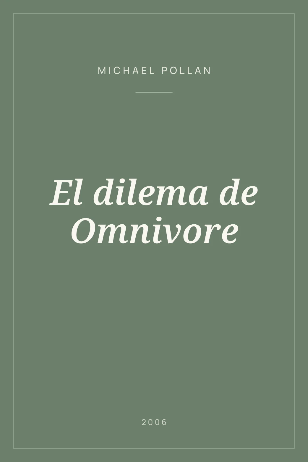 Portada de El dilema de Omnivore