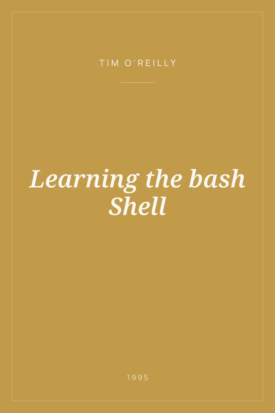 Portada de Learning the bash Shell