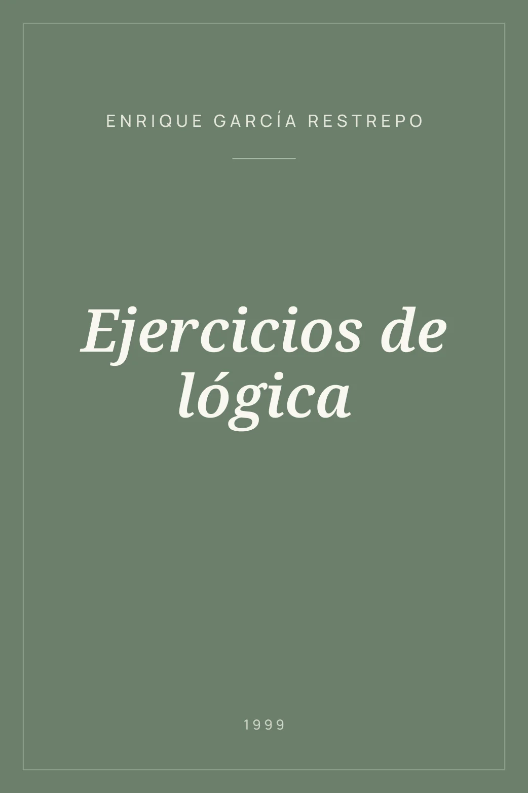 Portada de Ejercicios de lógica