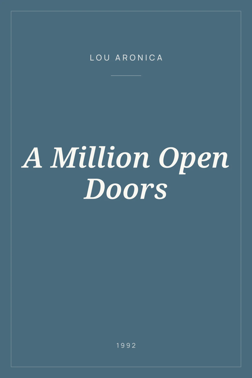 Portada de A Million Open Doors