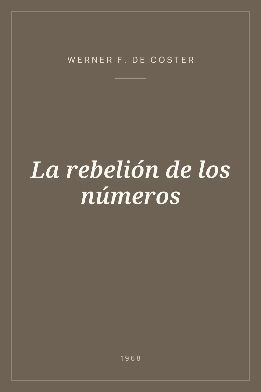 Portada de La rebelión de los números