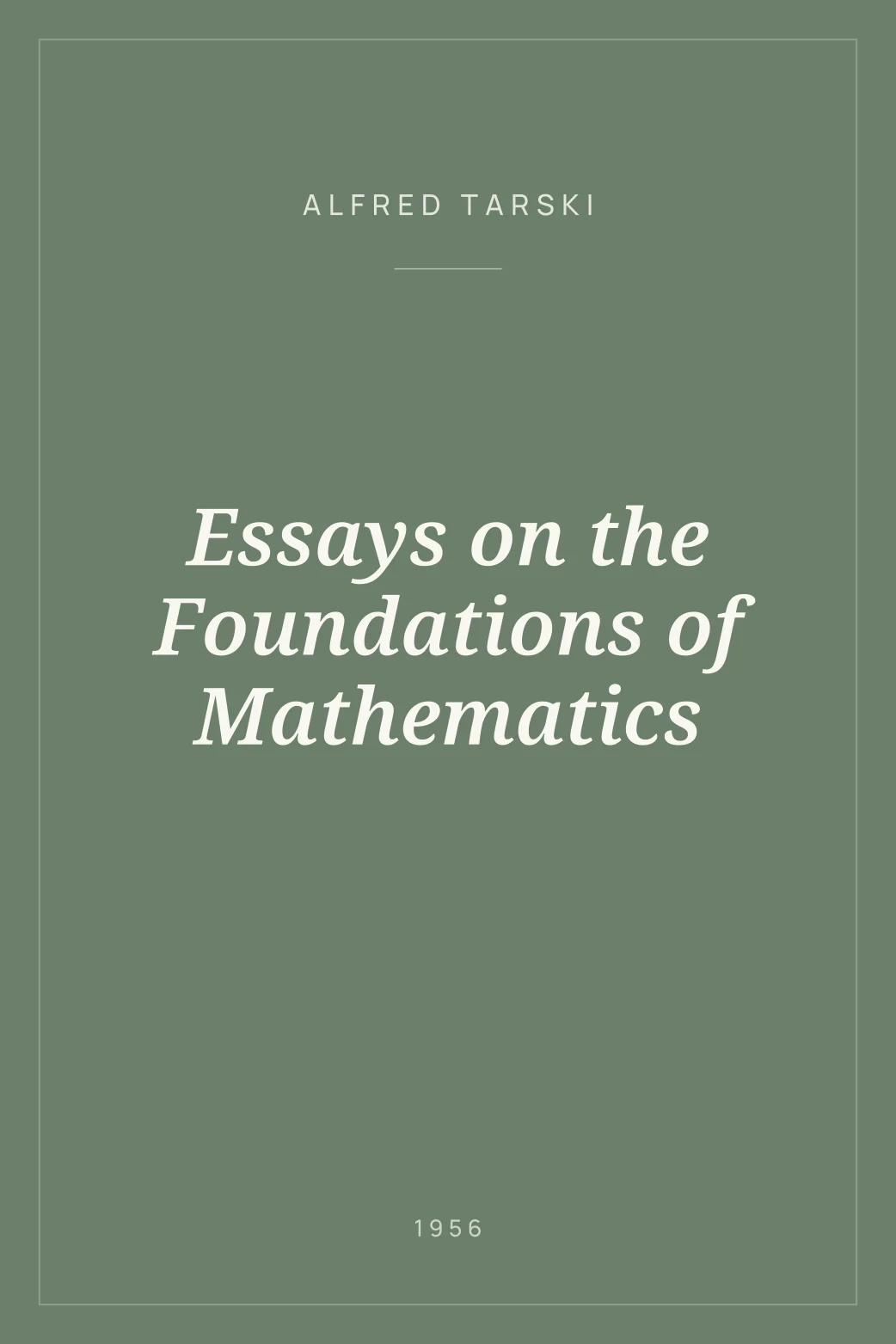 Portada de Essays on the Foundations of Mathematics