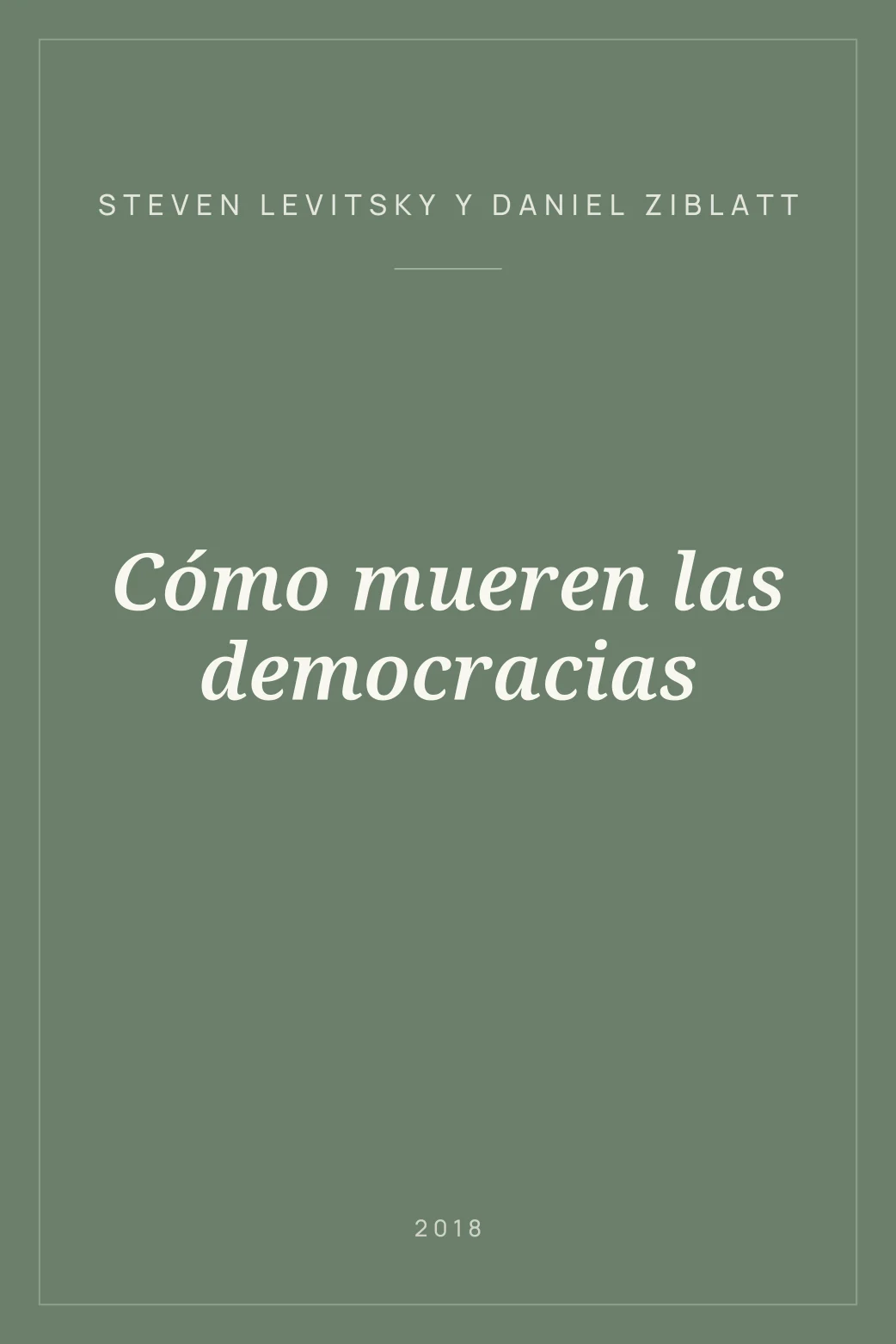 Portada de Cómo mueren las democracias