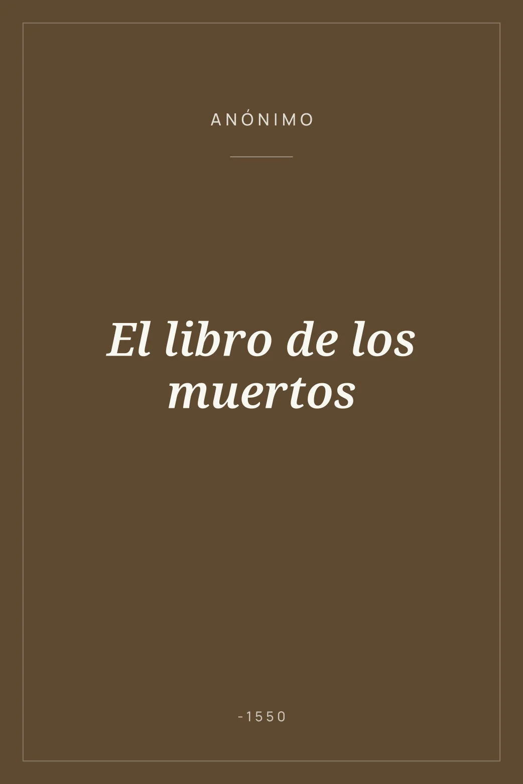 Portada de El libro de los muertos