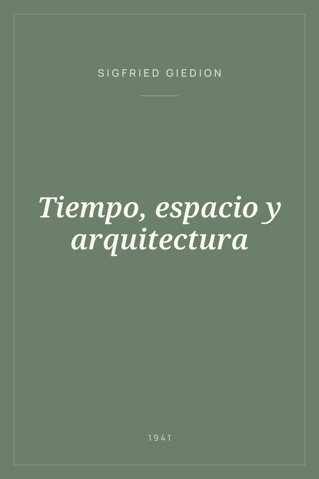 Portada de Tiempo, espacio y arquitectura