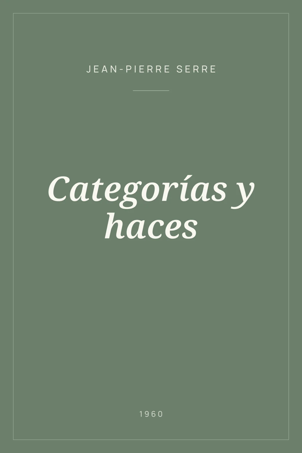 Portada de Categorías y haces