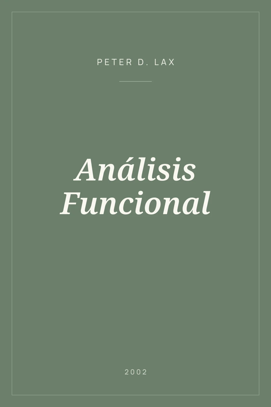 Portada de Análisis Funcional