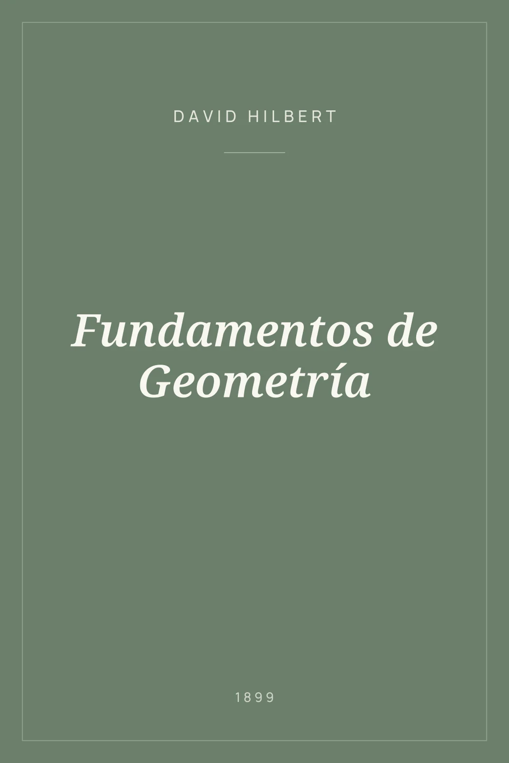 Portada de Fundamentos de Geometría