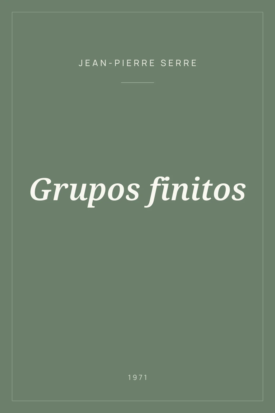 Portada de Grupos finitos