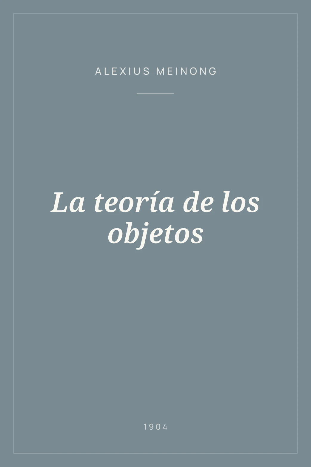 Portada de La teoría de los objetos