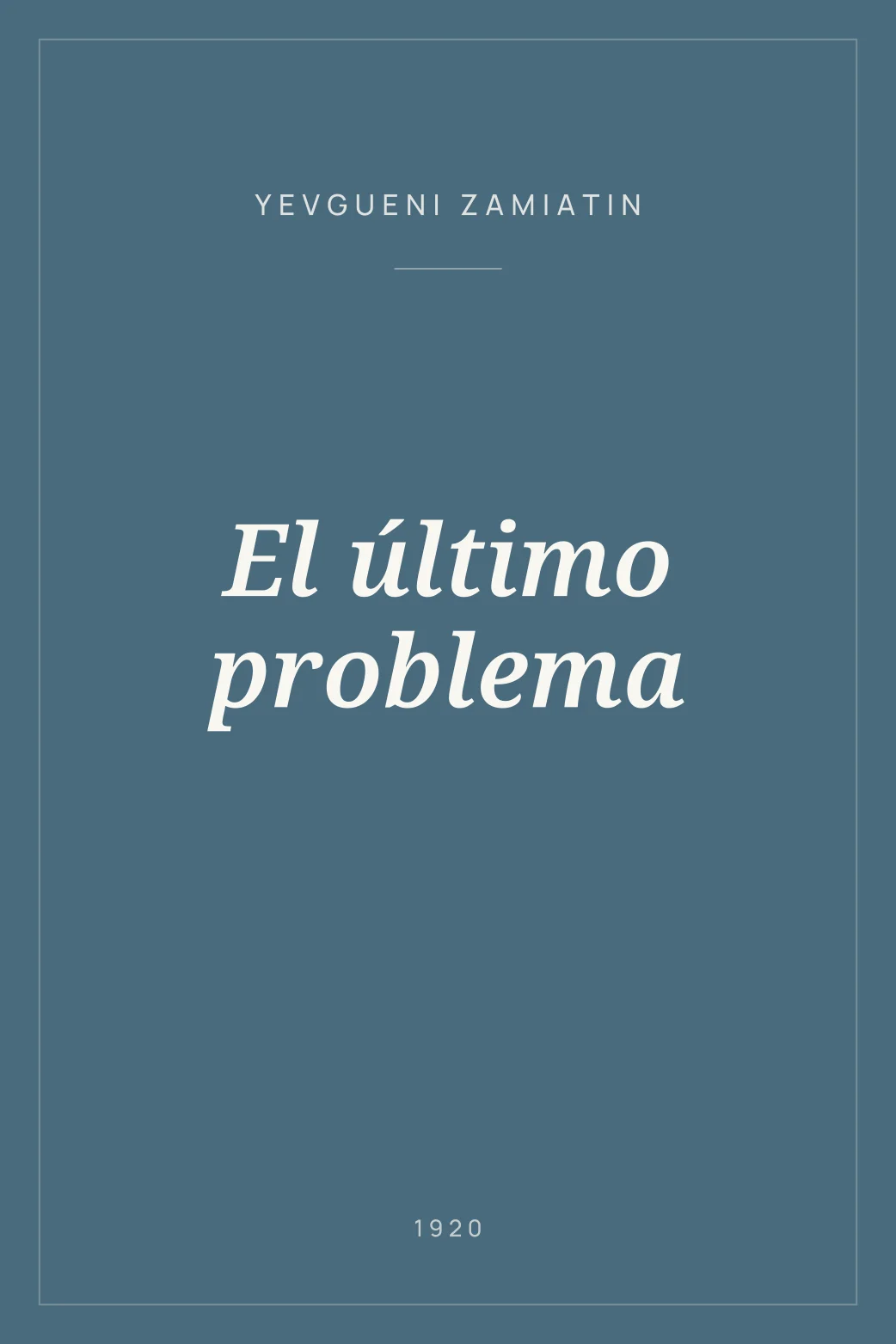 Portada de El último problema