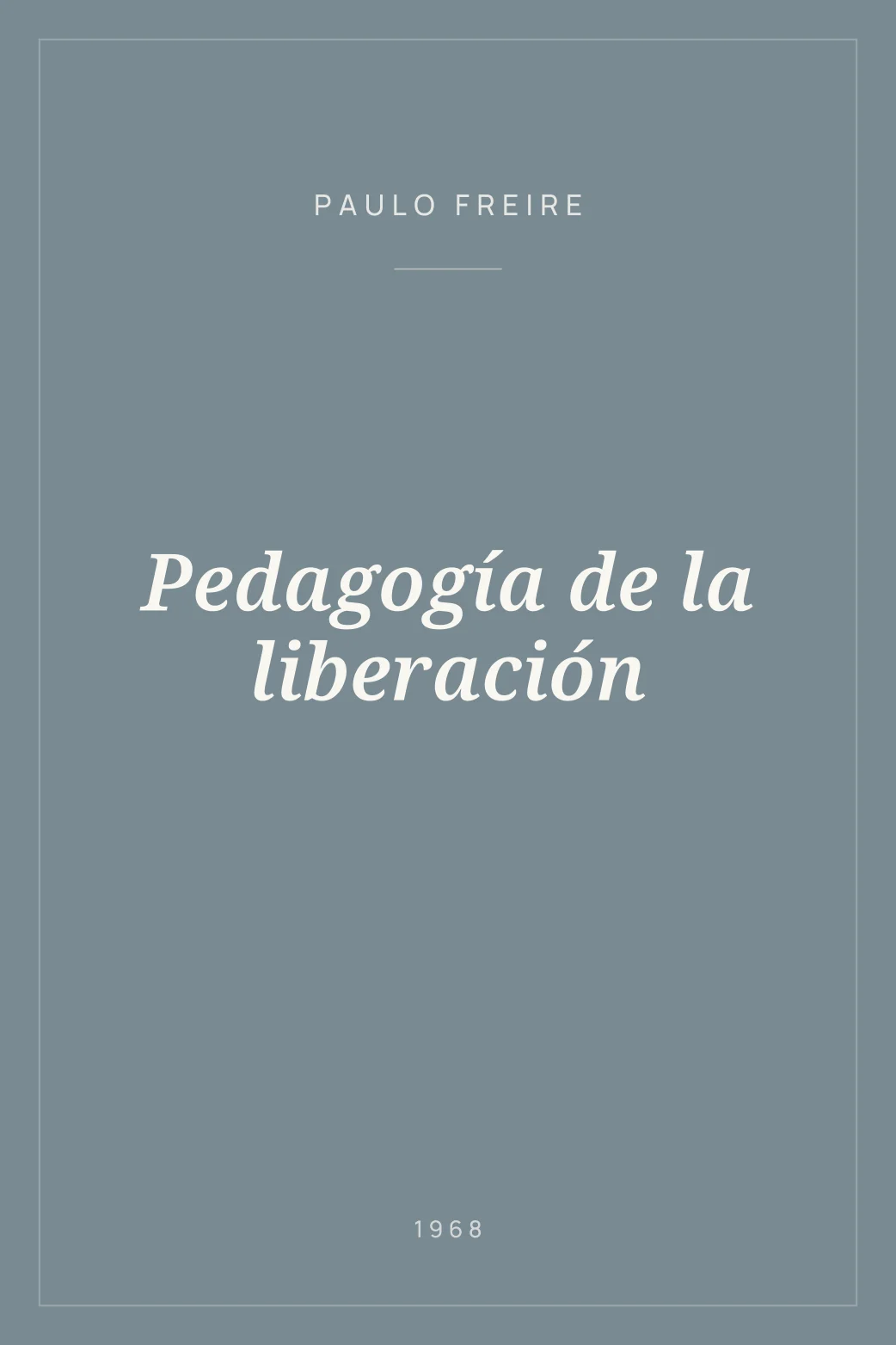 Portada de Pedagogía de la liberación
