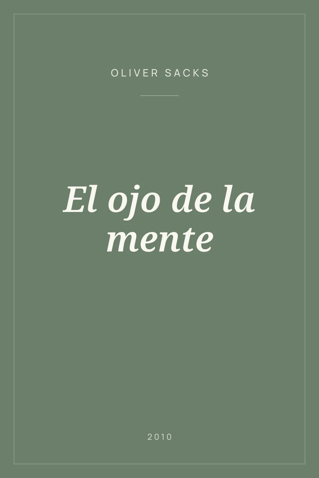 Portada de El ojo de la mente