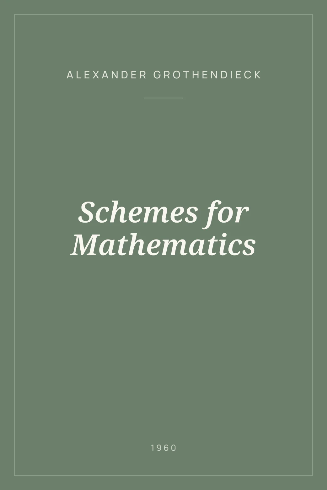 Portada de Schemes for Mathematics