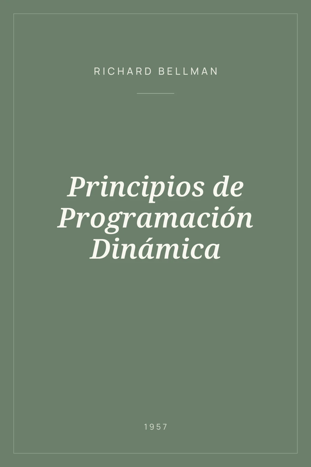 Portada de Principios de Programación Dinámica